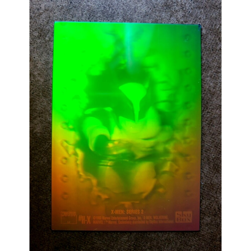 1993 Skybox WOLVERINE X-MEN SERIES 2 3D HOLITHOGRAM CARDS Green Trading Card H-X